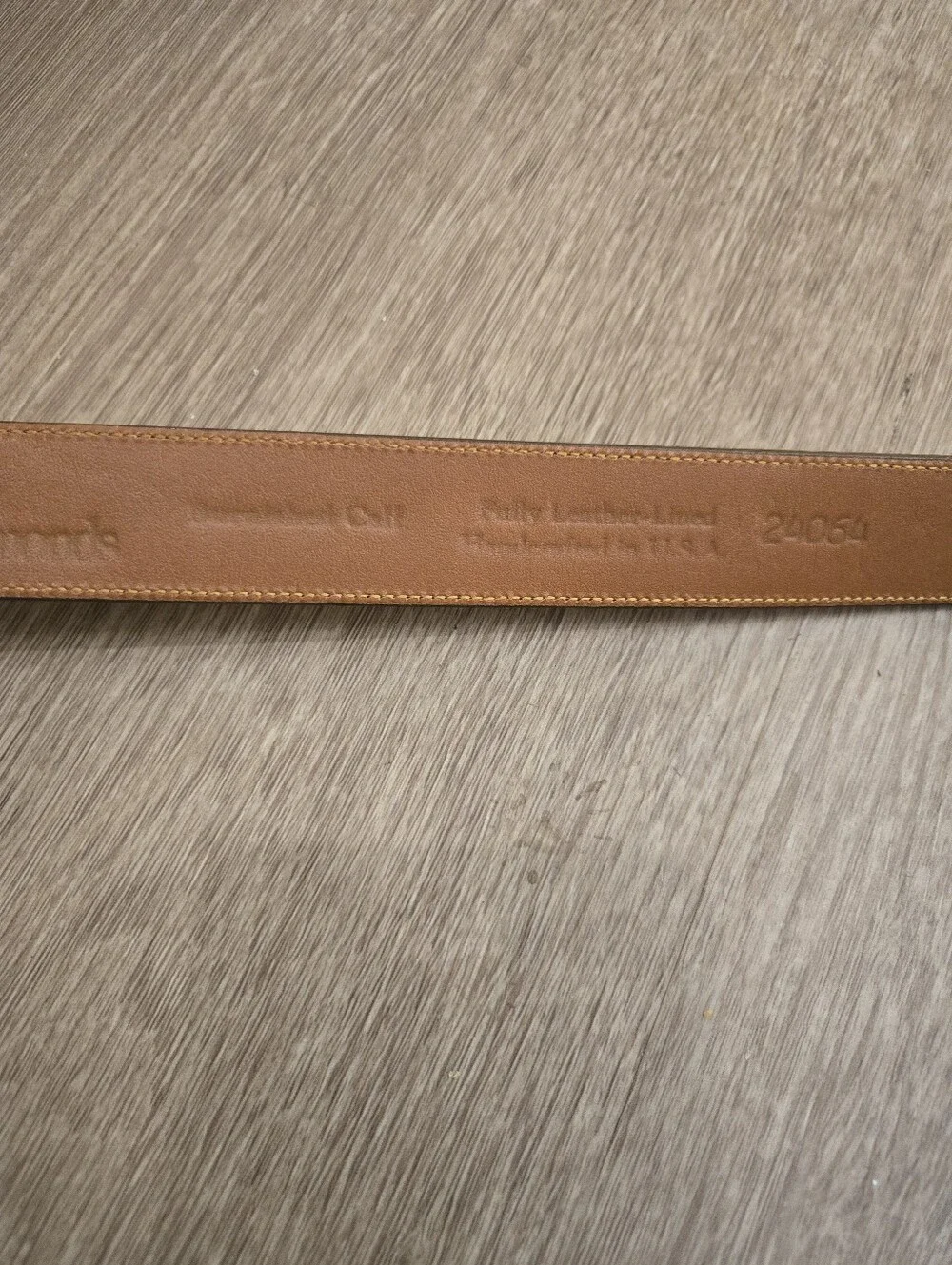 Allen Edmonds Men's Dress Belt Sz 36 style 24064 milk chocolate brown Gold Golf